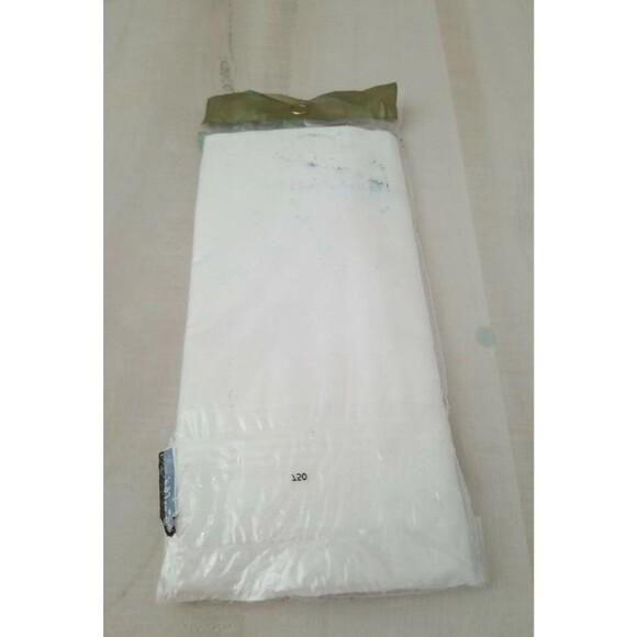 Vintage Set Of 3 Mens Handkerchiefs White On White Satin Stripe NEW old stock - Picture 2 of 4